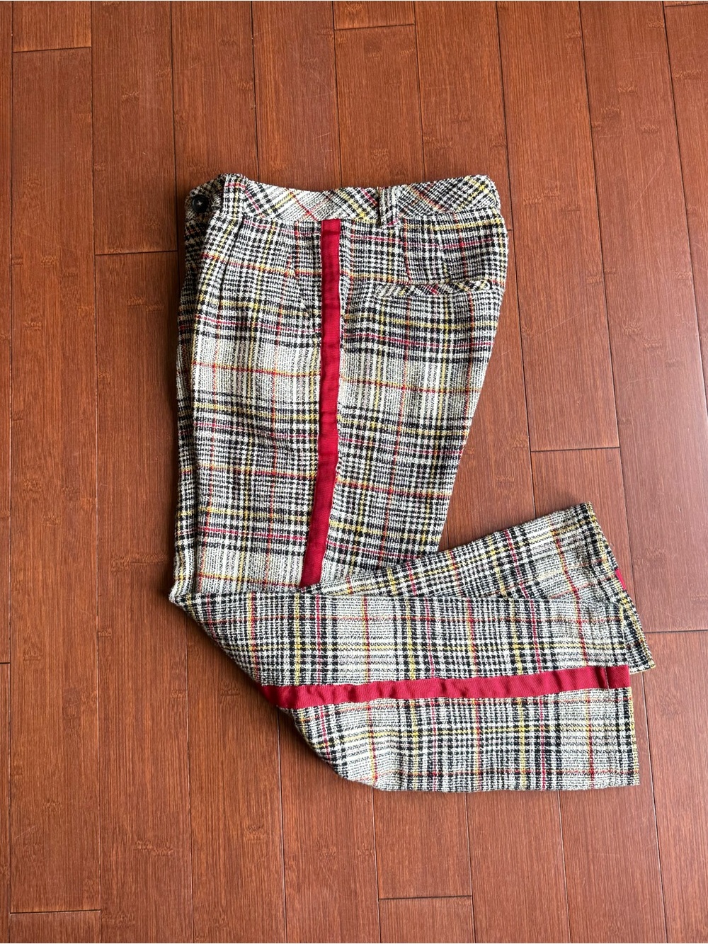 Free People Plaid Tuxedo Stripe Pants - Size 6